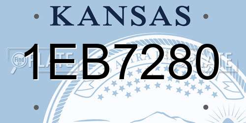 1EB7280 Kansas License Plate