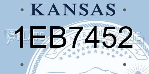 1EB7452 Kansas License Plate