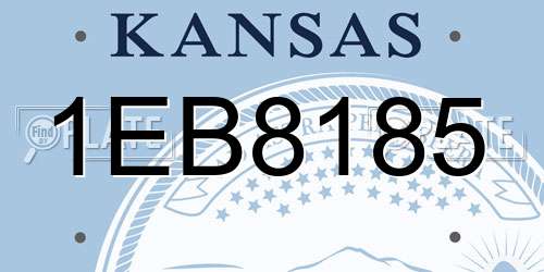 1EB8185 Kansas License Plate