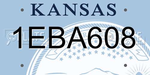 1EBA608 Kansas License Plate