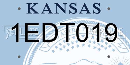 1EDT019 Kansas License Plate