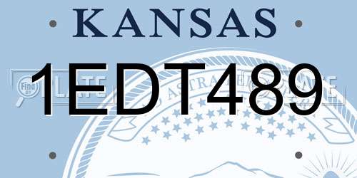 1EDT489 Kansas License Plate