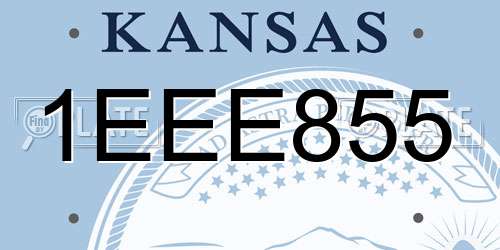 1EEE855 Kansas License Plate
