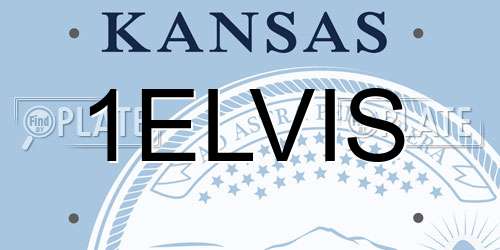 1ELVIS Kansas License Plate