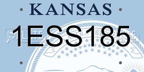 1ESS185 Kansas License Plate