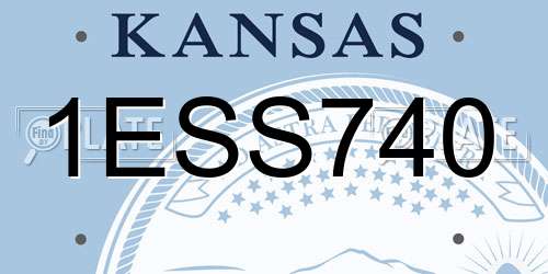 1ESS740 Kansas License Plate