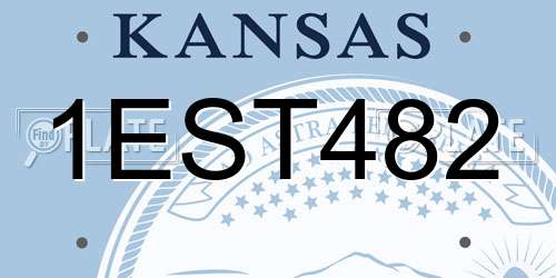 1EST482 Kansas License Plate