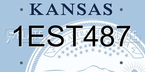 1EST487 Kansas License Plate