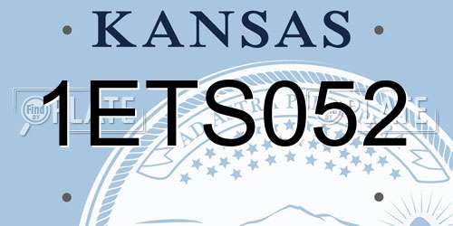 1ETS052 Kansas License Plate