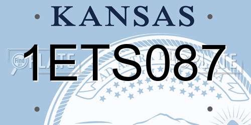 1ETS087 Kansas License Plate
