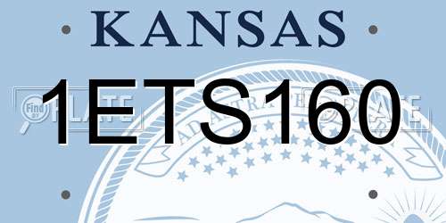1ETS160 Kansas License Plate