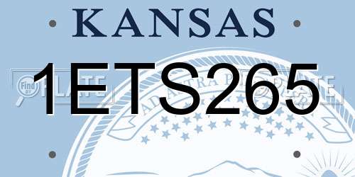 1ETS265 Kansas License Plate