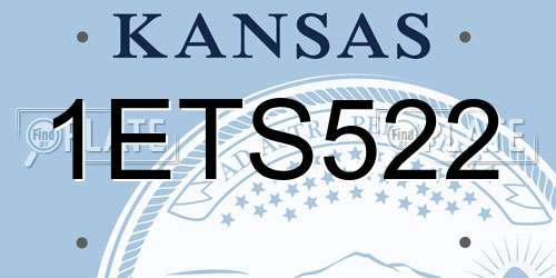 1ETS522 Kansas License Plate