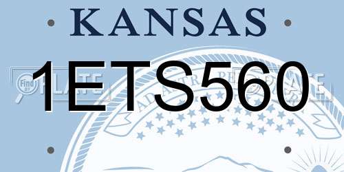 1ETS560 Kansas License Plate