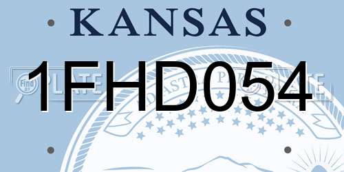 1FHD054 Kansas License Plate