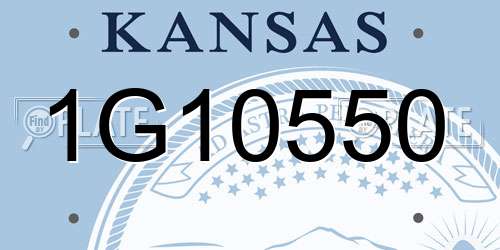 1G10550 Kansas License Plate