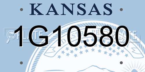 1G10580 Kansas License Plate