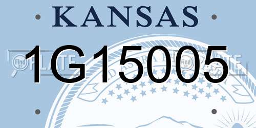 1G15005 Kansas License Plate