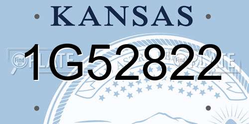 1G52822 Kansas License Plate