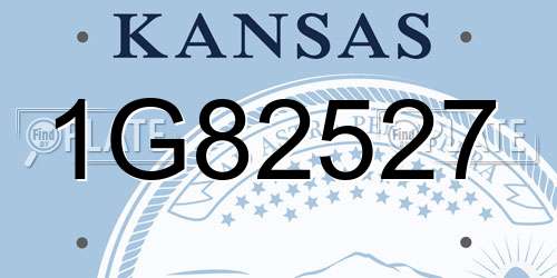 1G82527 Kansas License Plate