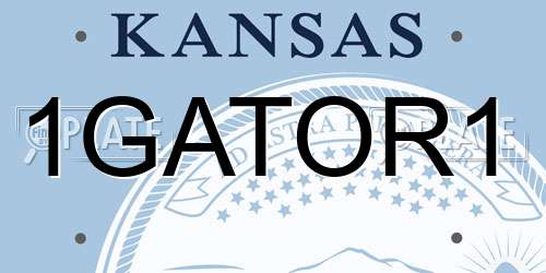 1GATOR1 Kansas License Plate