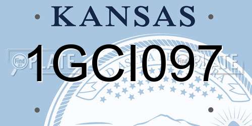 1GCI097 Kansas License Plate
