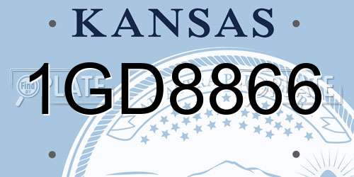 1GD8866 Kansas License Plate