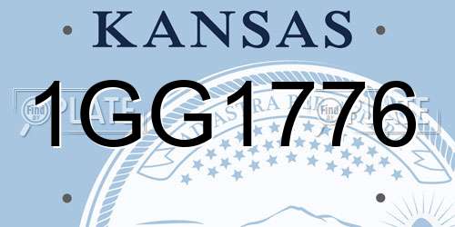 1GG1776 Kansas License Plate