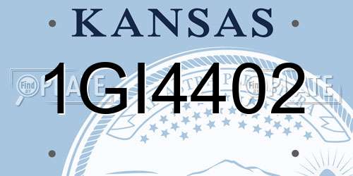 1GI4402 Kansas License Plate