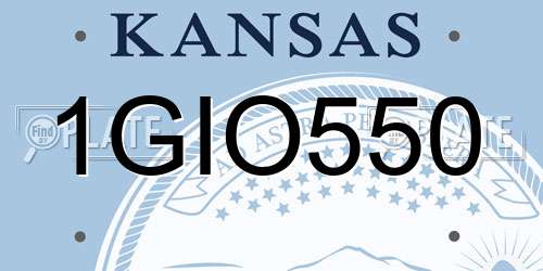 1GIO550 Kansas License Plate