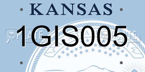 1GIS005 Kansas License Plate