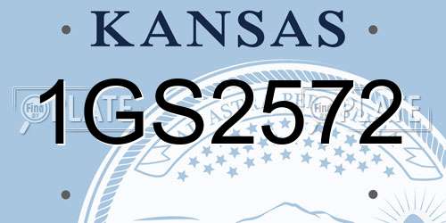 1GS2572 Kansas License Plate