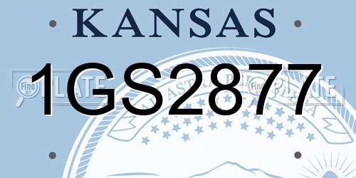 1GS2877 Kansas License Plate