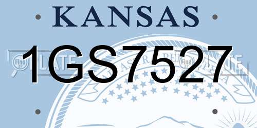 1GS7527 Kansas License Plate