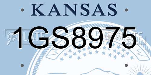 1GS8975 Kansas License Plate