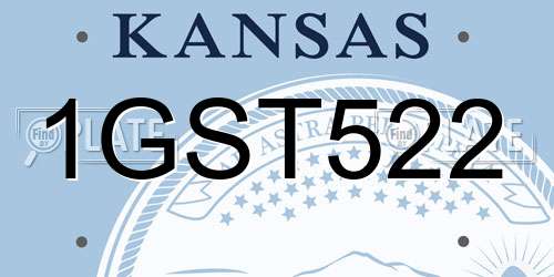 1GST522 Kansas License Plate