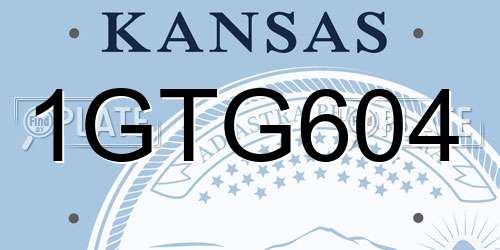 1GTG604 Kansas License Plate