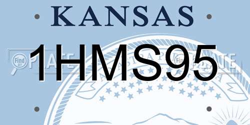 1HMS95 Kansas License Plate