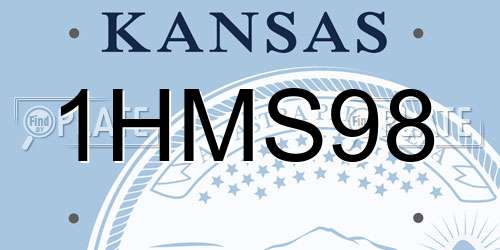 1HMS98 Kansas License Plate
