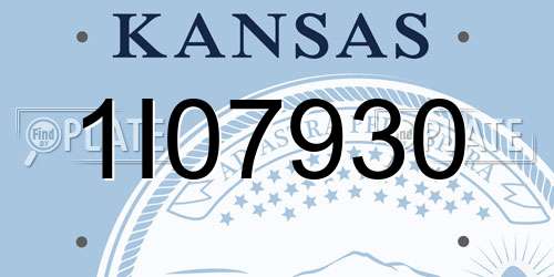 1I07930 Kansas License Plate