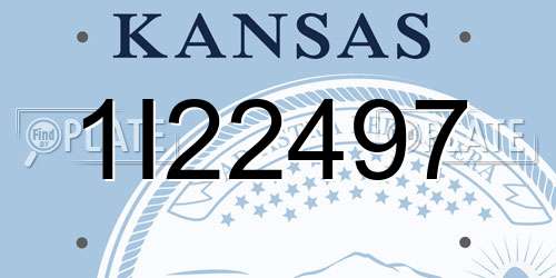 1I22497 Kansas License Plate