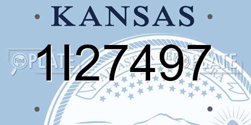1I27497 Kansas License Plate