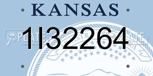 1I32264 Kansas License Plate