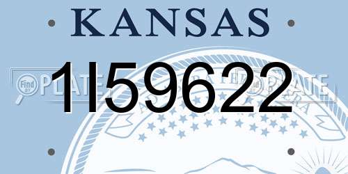 1I59622 Kansas License Plate