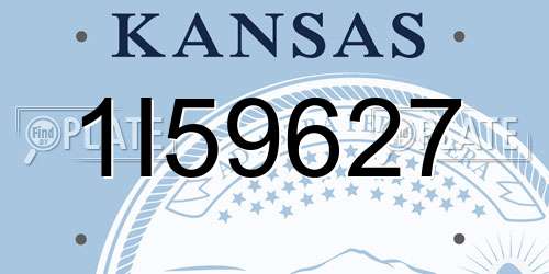 1I59627 Kansas License Plate