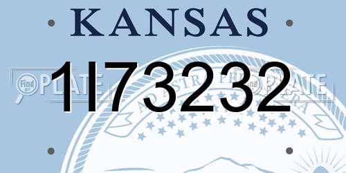 1I73232 Kansas License Plate