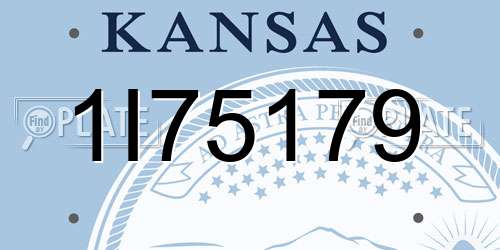 1I75179 Kansas License Plate