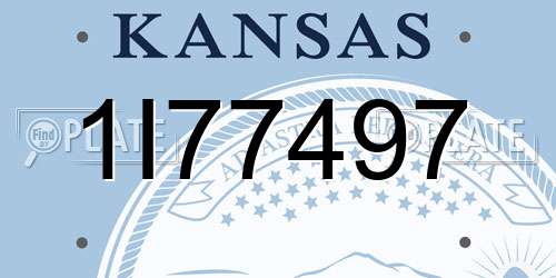1I77497 Kansas License Plate