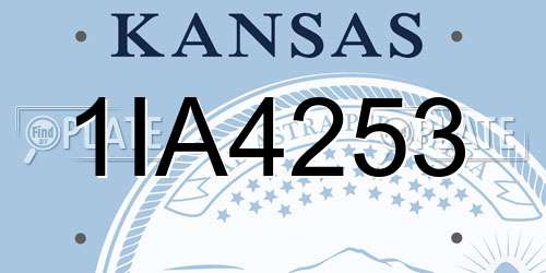 1IA4253 Kansas License Plate