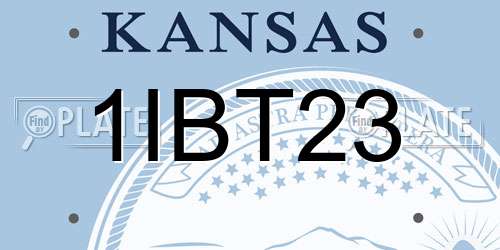 1IBT23 Kansas License Plate